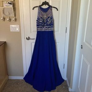 Blue Floorlength Prom Dress or Evening Goeb